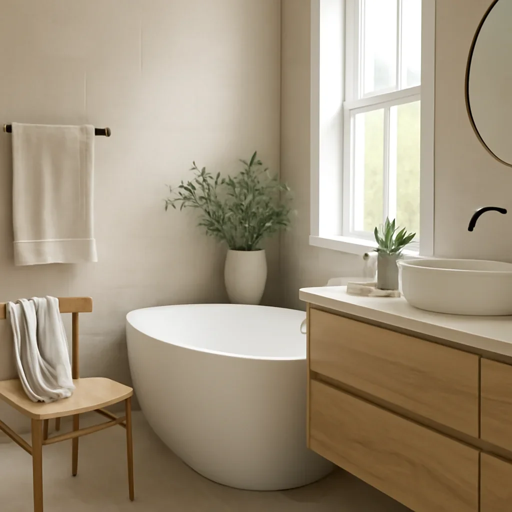 Detail image supporting the article topic how to design a bathroom that feels like a spa