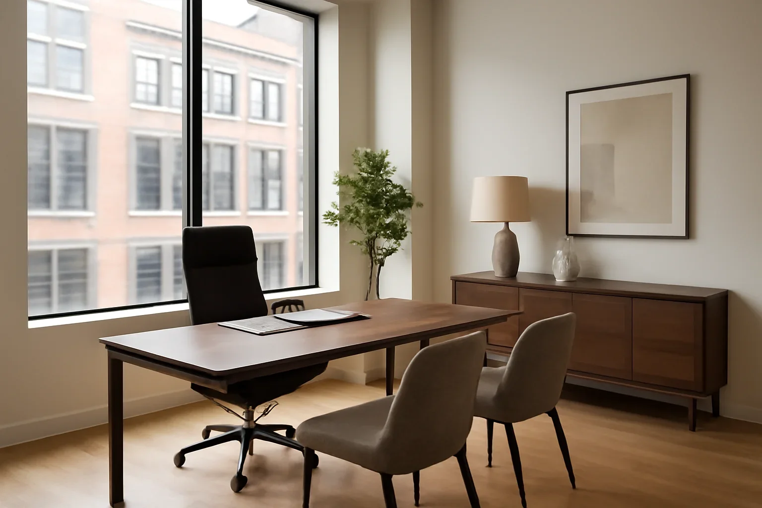 Interior design scene for office interior design in Montreal
