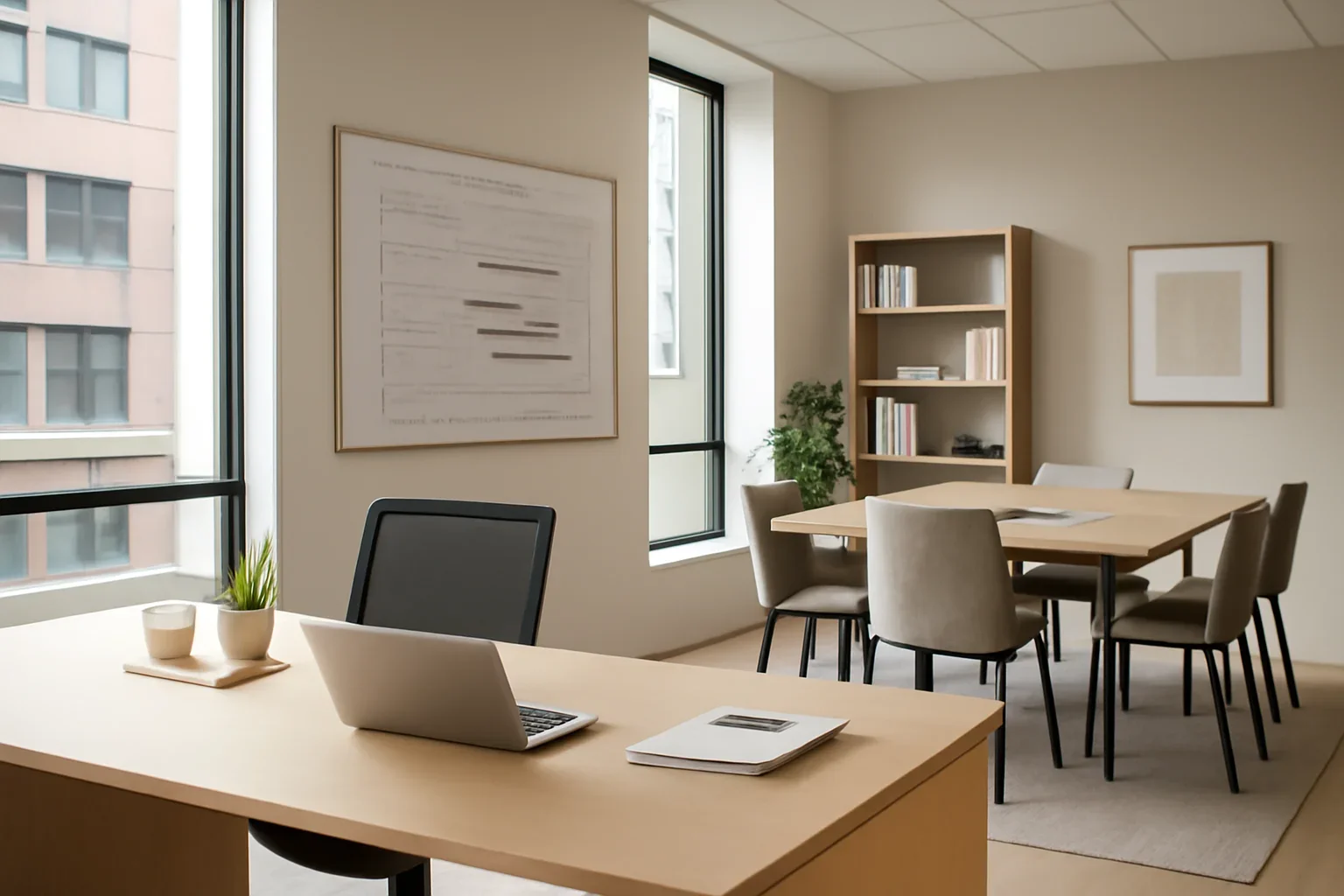Interior design scene for project management in Montreal
